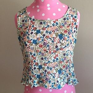 Floral Cropped Tank Top